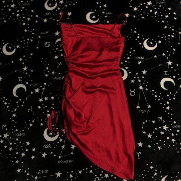 Garage Cowl Asymmetrical Ruched Dress - Picture 7 of 7